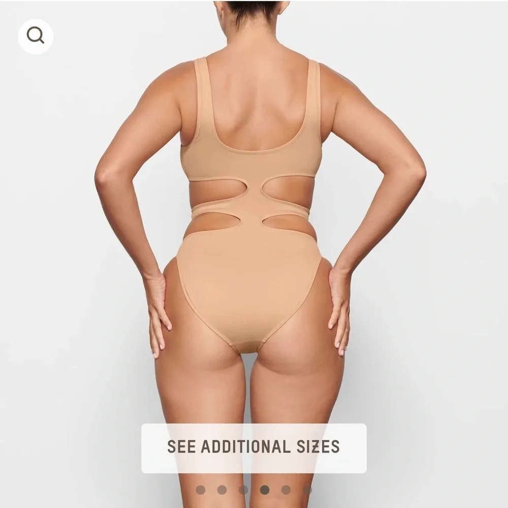 NWT SKIMS swim tank monokini in orche